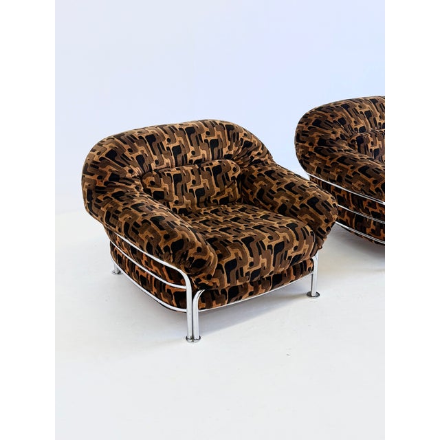 Vintage Italian Lounge Chair with Tubular Frame, 1970s For Sale - Image 6 of 14