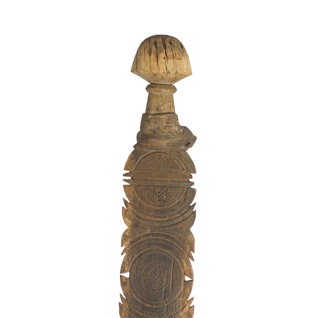 Vintage Berber Hand-Carved Wooden Tent Peg Wall Sculpture For Sale - Image 4 of 7