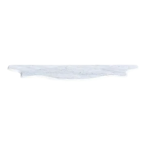Baroque Antique Architectural Beveled White Marble Tabletop - 1800s Italy