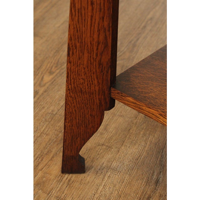 Antique Arts & Crafts Oak Etagere For Sale - Image 12 of 12