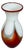 Murano Glass Vase in White and Red, 1970s For Sale