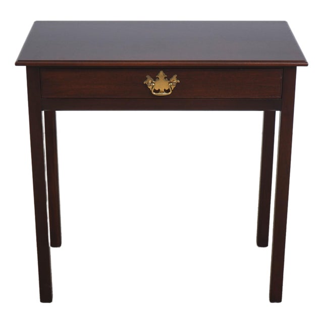Kittinger Colonial Williamsburg 1 Drawer Mahogany Table For Sale