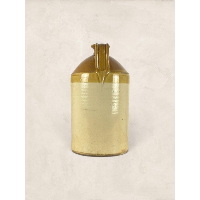 English Antique English Stoneware Spirit Flagon For Sale - Image 3 of 7