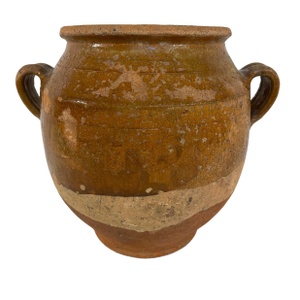 Antique 19th Century French Glazed Earthenware Confit Pot Jar