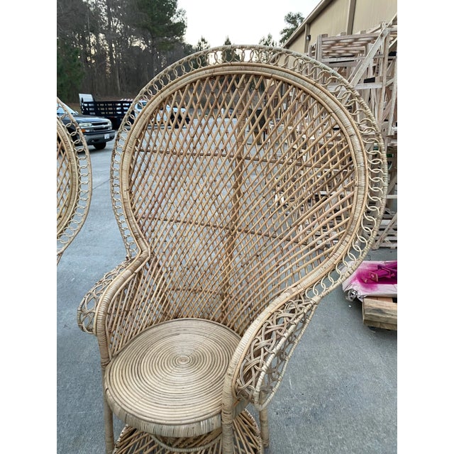 1970s Peacock Chairs- a Pair For Sale - Image 4 of 5