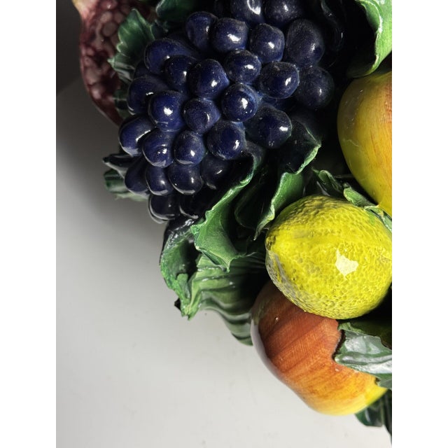 Italian Majolica Ceramic Fruit Piece, 1960s For Sale - Image 13 of 18
