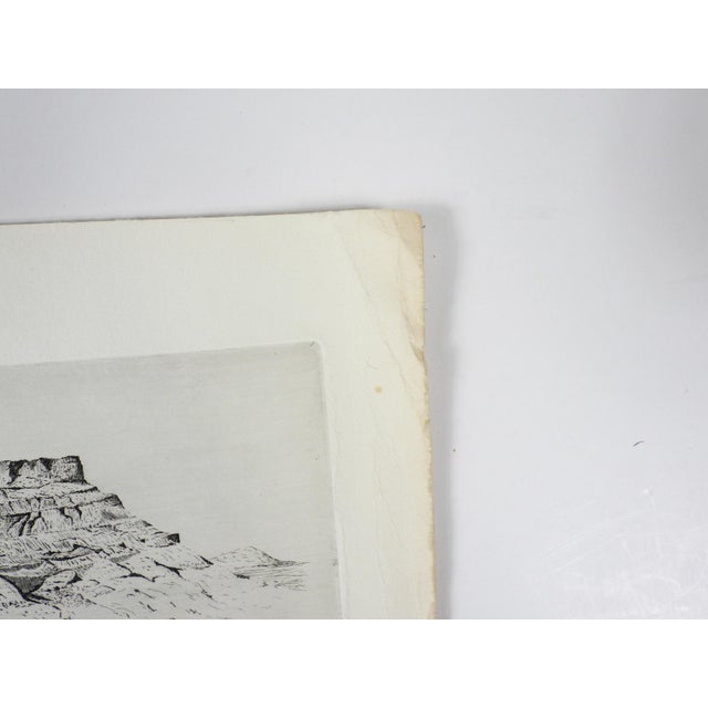 1974 Black Mesa New Mexico Landscape Etching For Sale In Seattle - Image 6 of 7