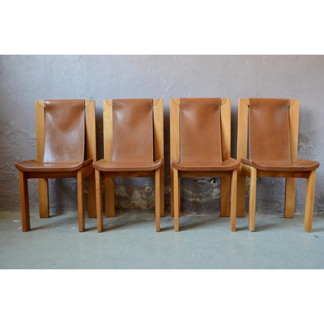 Vintage Brutalist Table and Chairs by Luigi Gorgoni for Maison Regain, 1980s, Set of 5 For Sale - Image 4 of 18