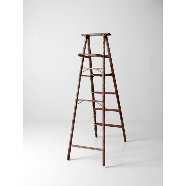 Hang textiles and towels, or use as shelf, this old painter's ladder has great character to add to a room. The old wood...