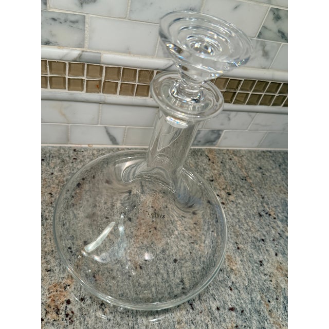 St. Louis Crystal Saint-Louis Oxymore Crystal Wine Decanter For Sale - Image 4 of 11