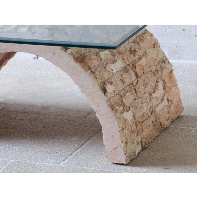 This vintage coffee or side table from Magnussen Ponte, from the 1980s, has a unique postmodern design, with geometric...