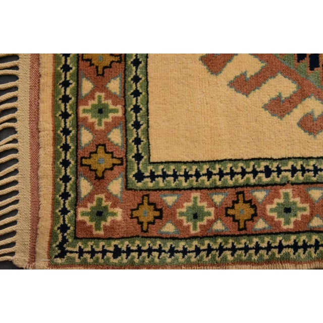 1980s Tribal Hand Knotted Cream Milas Runner Rug For Sale - Image 11 of 11