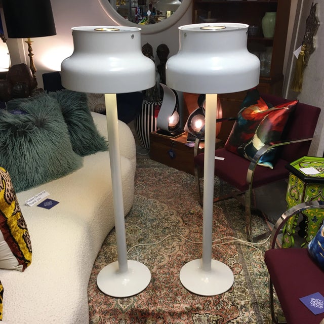 Mid-Century Modern Anders Perhson, Atelje Kyktan Swedish Bumling Floor Lamps a Pair For Sale - Image 3 of 13