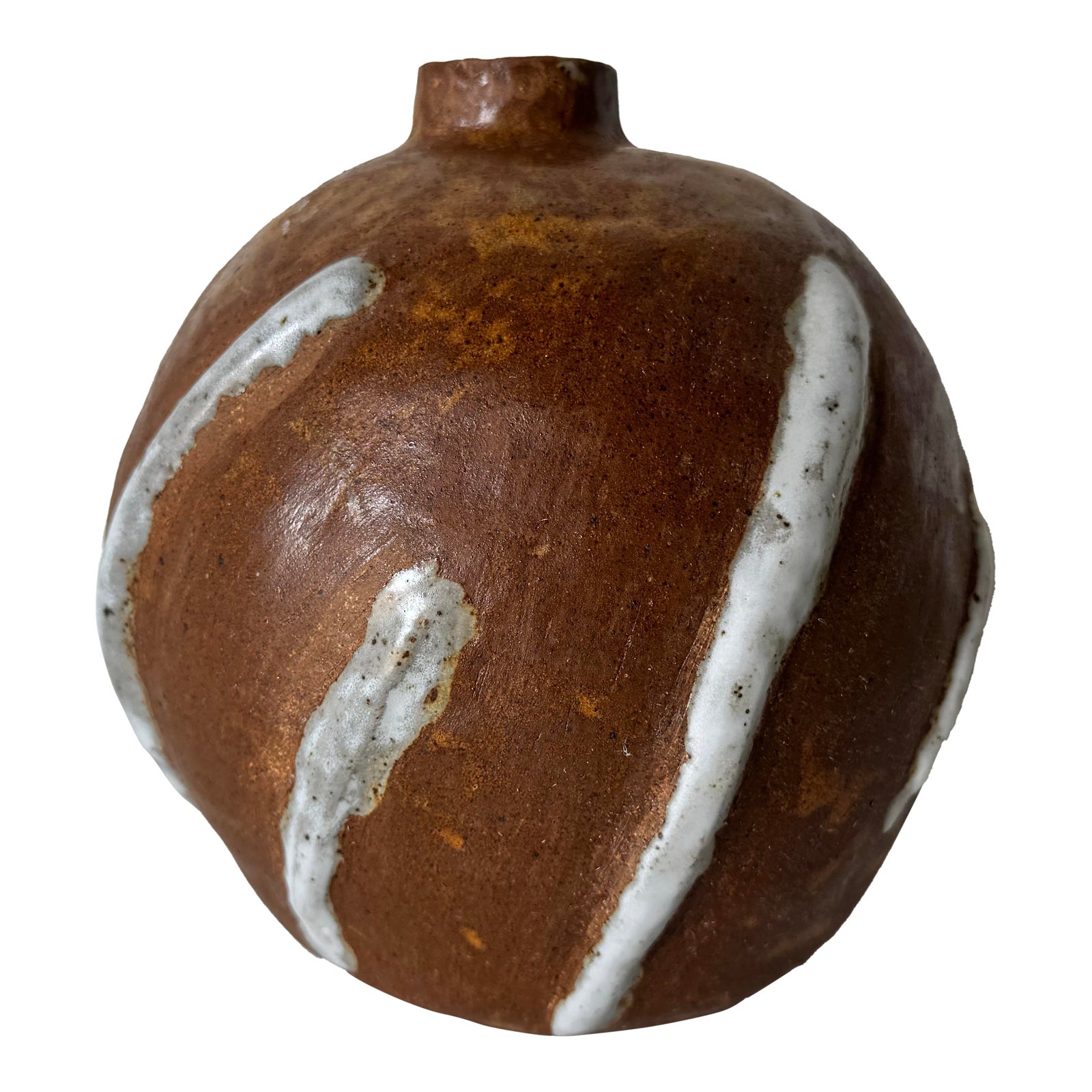 Vintage Organic Rustic Texture Handmade Art Pottery Vase by Jo | Chairish