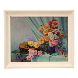 French Artist, Still Life, 1960, Oil on Masonite For Sale
