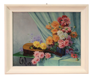 French Artist, Still Life, 1960, Oil on Masonite