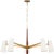 Modern AERIN for Visual Comfort Signature Olina 10" Sconce in Hand-Rubbed Antique Brass and Mahogany with Linen Shade For Sale - Image 3 of 7
