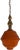 Mid-Century Distressed Orange Pressed Glass Pendant Light For Sale In New York - Image 6 of 18