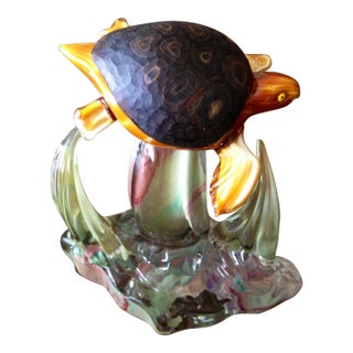 Sea Turtle Murano Glass Sculpture by Adriano Dalla Valentina For Sale