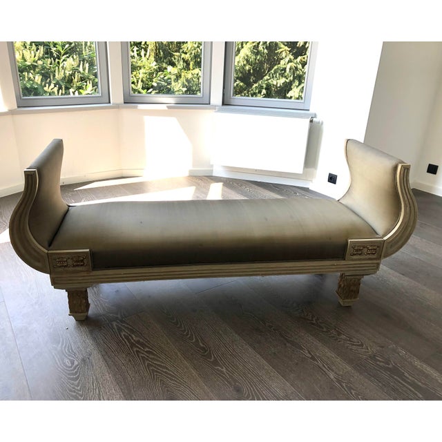 Vintage Neoclassical Bench, 1930 For Sale - Image 4 of 8