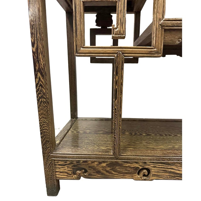 Wood Vintage Chinese Traditional Curio Display Shelf/Multi-Treasure Cabinet For Sale - Image 7 of 15