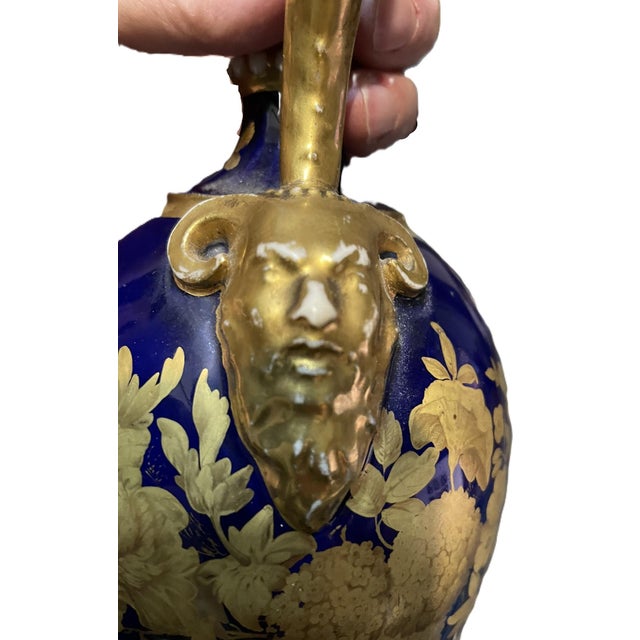 Antique 19th Century Derby Bloor Porcelain Ewer With Hand-Painted Floral Details For Sale - Image 11 of 13