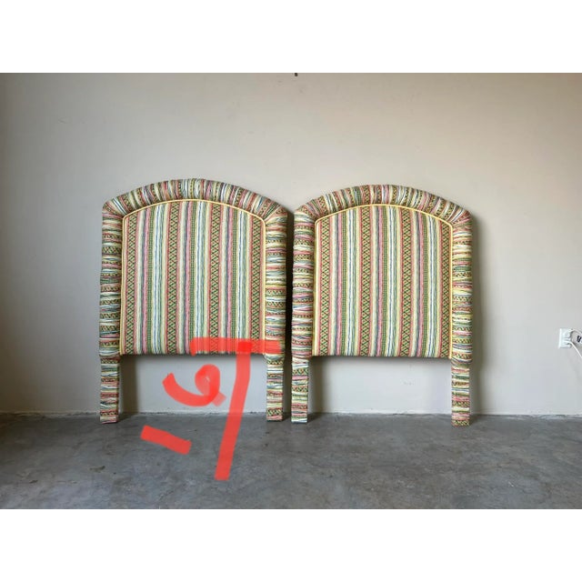 80's Postmodern Colorful Upholstered Twin Headboards a Pair Chairish