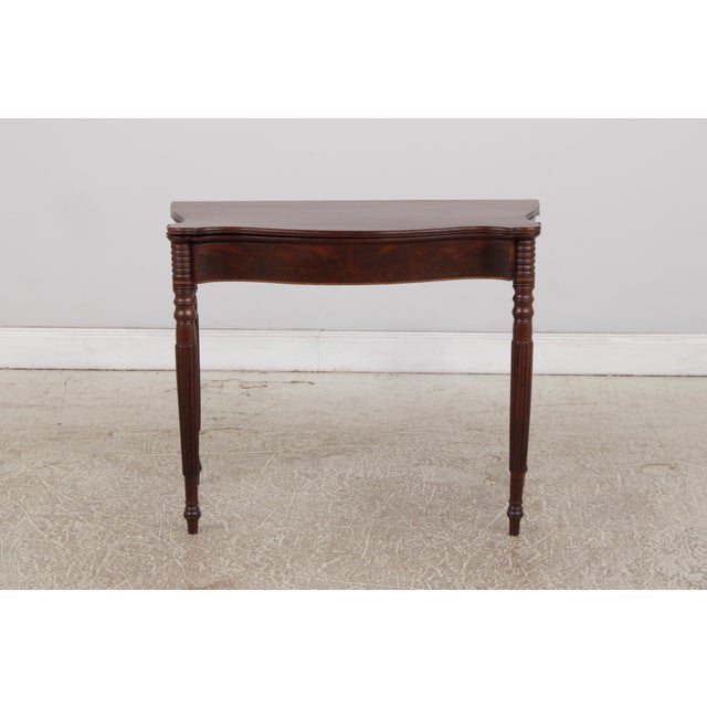 Age: c1830-1860 Details: Shapley Top Mahogany Gate Leg Support Period American Antique Table Antique Mid 19th Century Card...