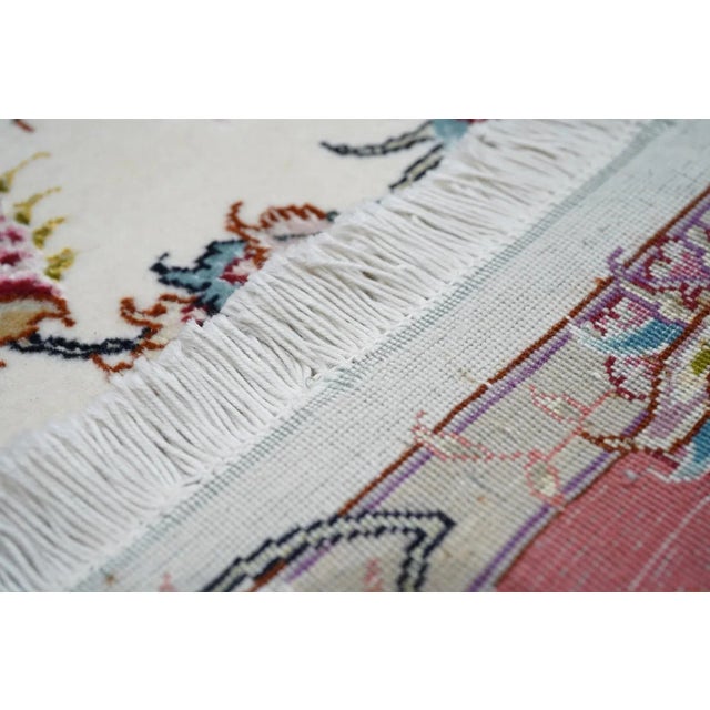 Extremely Fine Persian Tabriz Woven by the Artist Master Weaver, Wool & Silk Runner 2'9'' X 7'8'' For Sale - Image 4 of 10