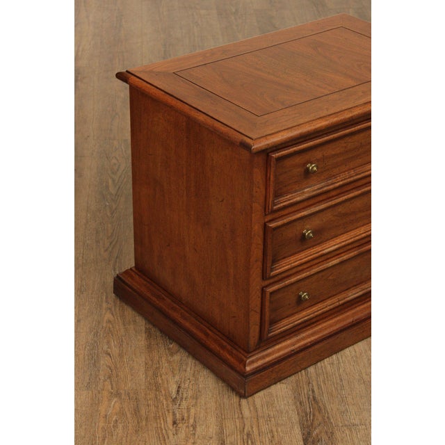 John Stuart Vintage Pair of Walnut Nightstands For Sale - Image 10 of 12