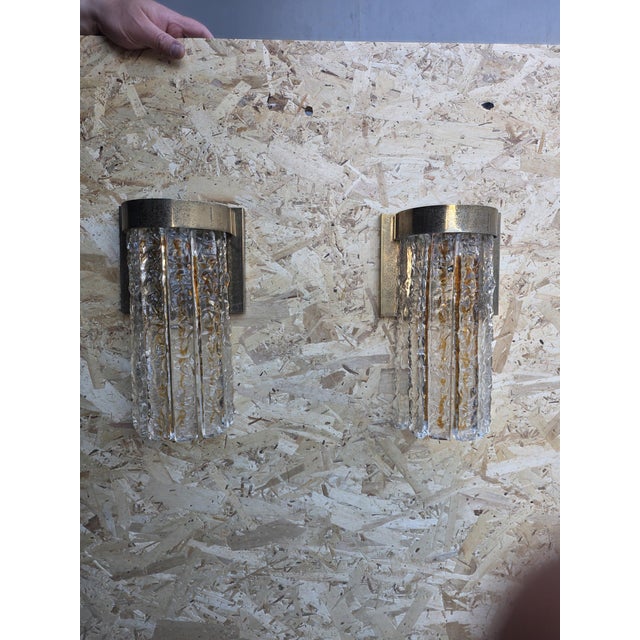Murano Glass and Metal Wall Lights from Venini, 1960, Set of 2 For Sale - Image 12 of 12