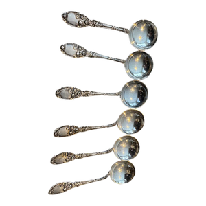 Antique 1910 Alvin Silver Plated Boullion Spoons "Diana". Set of 6