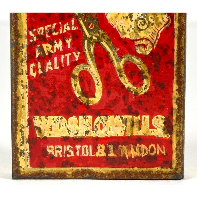 1930s Scissors Cigarettes Pocket Tin by W. D. & H. O. Wills For Sale - Image 4 of 14