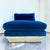 Mid-Century Modern Vintage Velvet Lounge Chaise on Chrome/Brass Base For Sale - Image 3 of 4