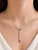 Modern Late 20th Century 18K White Gold Fancy Brown Diamond Drop Necklace Estate Jewelry For Sale - Image 3 of 3