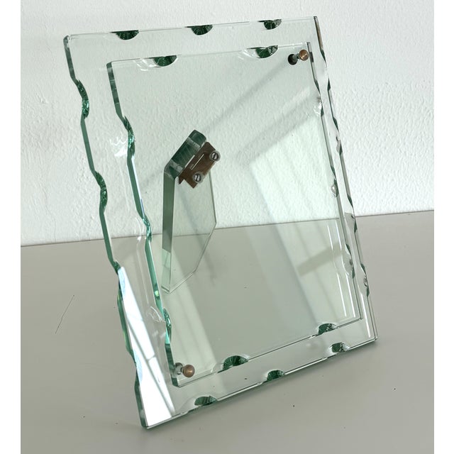 Large Italian Art Deco Crystal Picture Frame from Fontana Arte, 1940s For Sale - Image 12 of 16