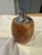 Beautiful and heavy onyx table lighter that is barrel shaped and made in Italy. Chrome lighter fixture.