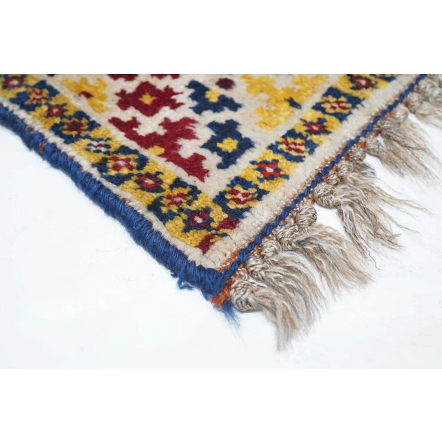 Traditional Fine Antique Persian Qashqai Wool Rug 4'6'' X 5'3'' For Sale - Image 3 of 10