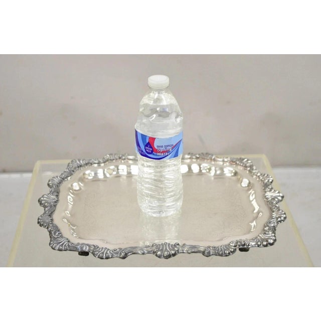 Vintage FB Rogers 6720 Victorian Style Silver Plated Small Serving Dish Platter. Circa Mid 20th Century. Measurements:...