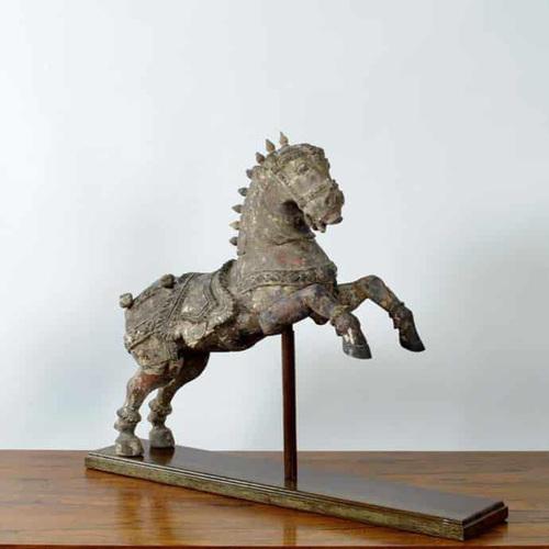 Indian Hindu Wooden Vahanna Horse, 1890s For Sale - Image 10 of 15