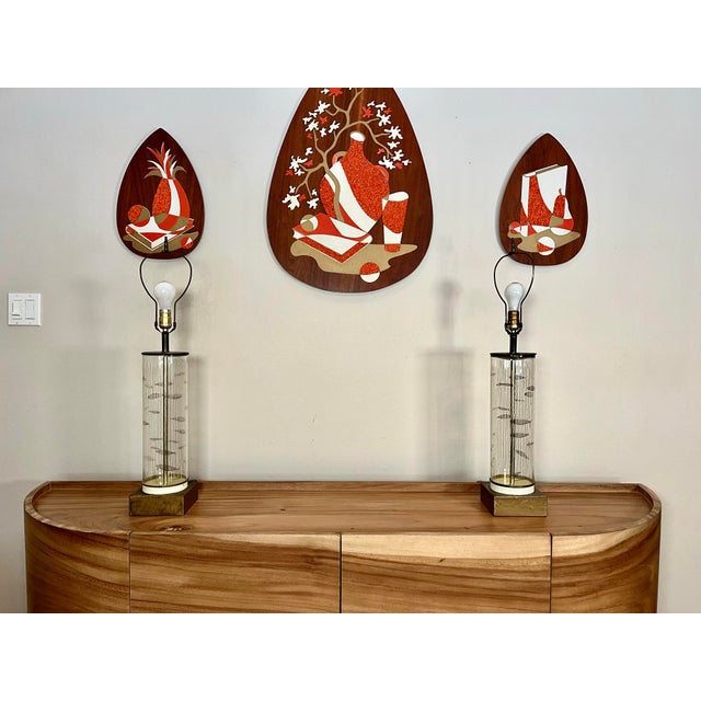 1950’s Atomic Cylinder Lamps - A Pair For Sale - Image 4 of 12