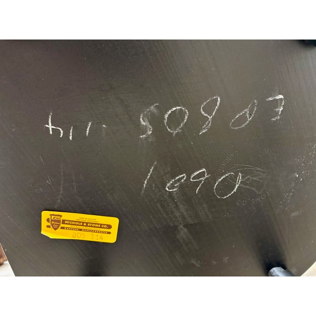 Vintage Nichols & Stone Hitchcock Style Hand Decorated Arm Chair For Sale - Image 9 of 10