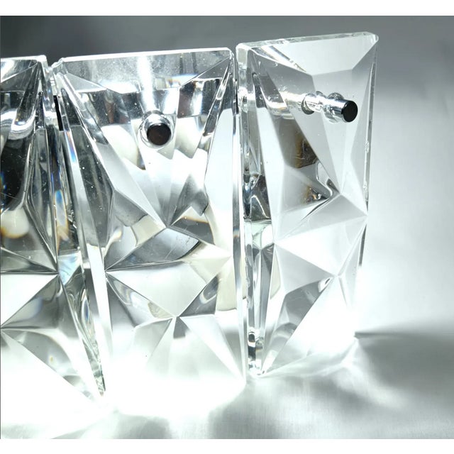 Crystal & Chrome Wall Light from Kinkeldey, 1980s For Sale - Image 10 of 12