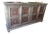 Mid-Century Modern Hardwood Buffet/Sideboard With Hammered Brass For Sale