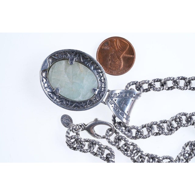 20" Heavy Carolyn Pollack Relios Southwestern necklace and pendant For Sale - Image 4 of 6