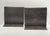 Burnt Umber 1950’s Faux Leather Gold Pressed Bookends- A Pair For Sale - Image 8 of 9