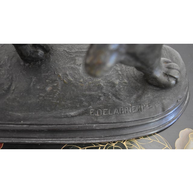 Late 19th Century French Bronze Sculpture of a Lion by Paul Édouard Delabrierre For Sale - Image 16 of 17