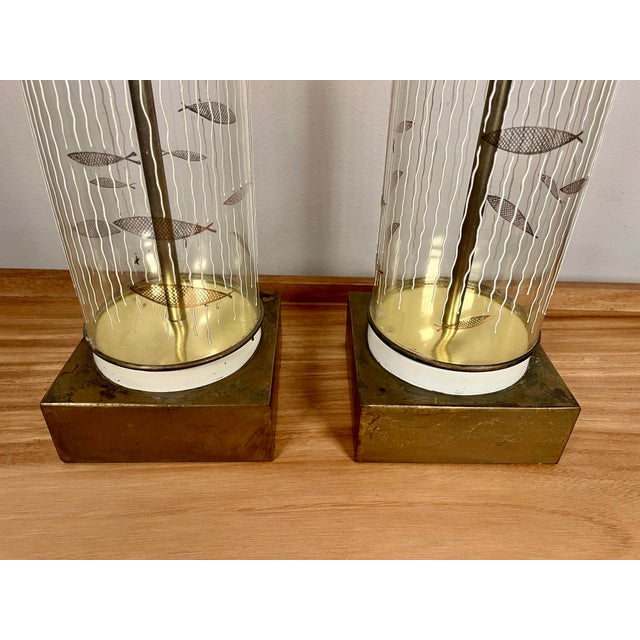 1950’s Atomic Cylinder Lamps - A Pair For Sale - Image 12 of 12