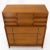 Mid-Century Modern Five Drawers High Chest Dresser with Brass Accents For Sale - Image 9 of 13