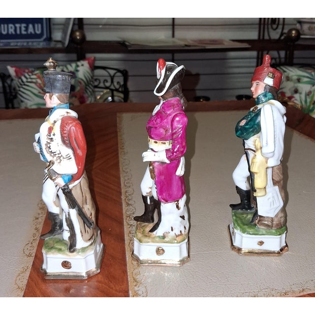Traditional German Artist, Napoleonic Subjects, 1800s, Ceramic, Set of 3 For Sale - Image 3 of 8
